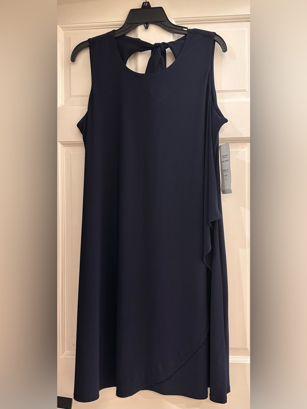 MSK Navy Tie-Back Cocktail Dress